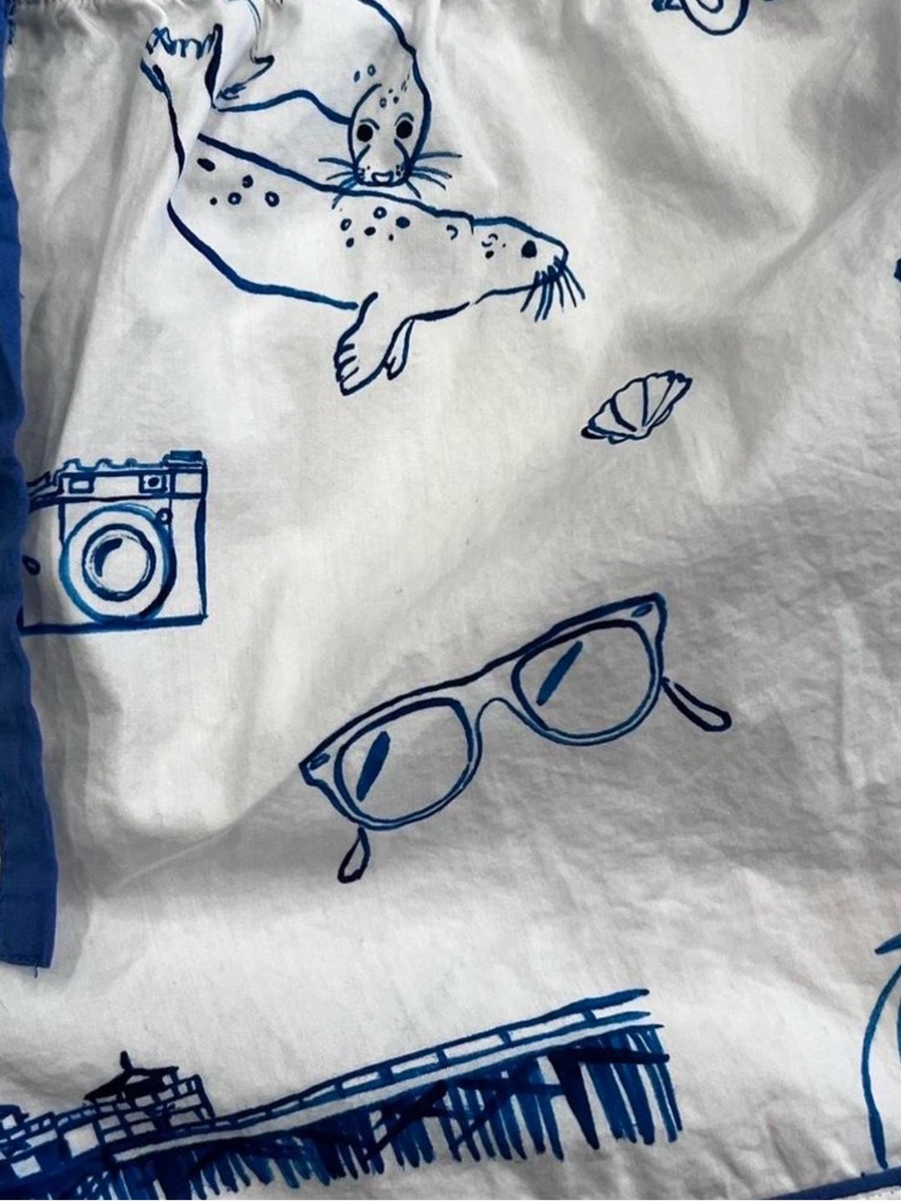 Nathan Turner x Sank and Abel Coastal Beach Print Shorts 100% Organic Cotton - Picture 4 of 5